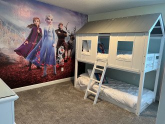 Ice princess bedroom with bunkbed