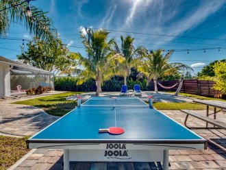 Ping pong table at vacation rental