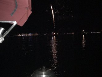 new years fireworks on the bay