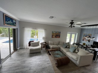 Living Area with view of the pool