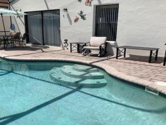 Pool area- private and can be heated