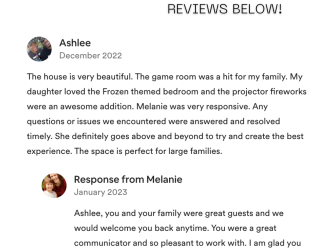 We have numerous five-star reviews and pride ourselves on giving excellent service. Please check them out below and feel free to contact me, Melanie, the owner.