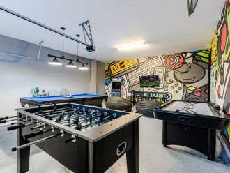 You can play, pool, air hocky, even foosball