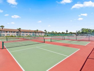 Pickle ball, tennis, and bocce ball courts