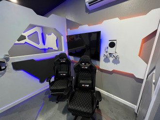 Gaming Chairs, 65" TV, Xbox