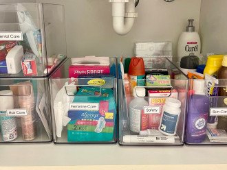 toiletries on hand if needed, located under sink in Master Bath