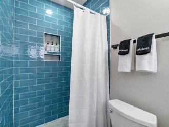 Ensuite for Master BR #2 w/ soothing blue tones