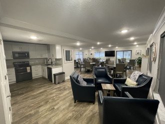 Clubhouse has a full kitchen and seating area for activities