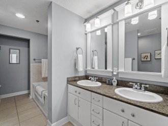 Master Bath, Double vanity, separate soaker tub and shower