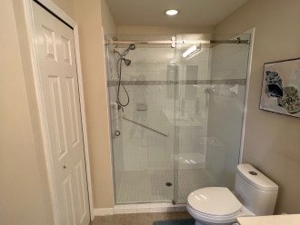 Master Shower with New Sliding Doors