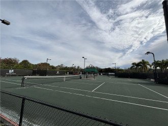 There are 4 lighted Har-Tru tennis courts available for your use