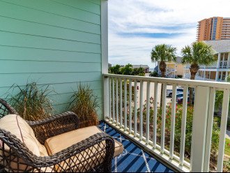 Back patio with Peak-a-Boo views of the gulf
