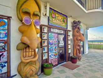 Tiki Airbrush Shop on property. There is also a restaurant & a store and even a Starbucks.