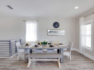 Dining Table offers seating inside for 6