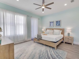 Master Bedroom Suite offers a King Bed, Private Bath & TV