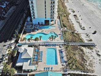 The lagoon Pool located on the beach side of Gulf Highlands.