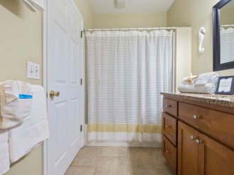 Master Bathroom with tub/shower combo & separate water closet. .