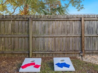 Corn Hole is also located in the back yard