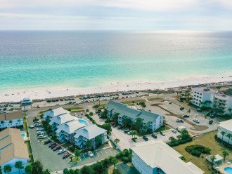 Small density complex - the row on the left is where the condo is located. Across the street is the building for the Miramar Beach facilities...You're just steps away from a perfect beach day where you can come and go with ease.
