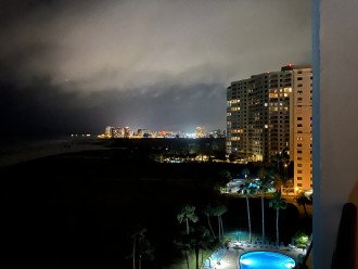 View to the north toward Clearwater Beach at night