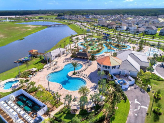 Aerial view of the water resort