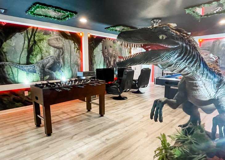Welcome To Dinomite Villa! Jurassic Park Themed Game Room