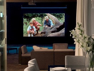 Poolside Theater-Watch Movies And TV (From Inside The Home)