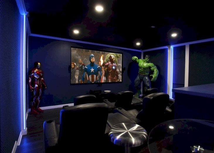 Welcome To Dream Catcher TWO! Avenger Themed Movie Theater With Life Size Iron Man And Hulk