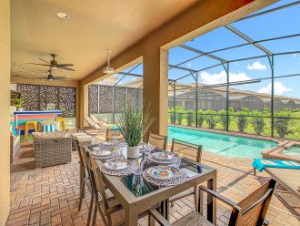 Enjoy Meals Or Snacks Under The Lanai (table will extend to seat 8)
