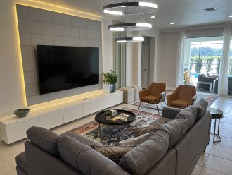Beautiful Living Room With 85" TV