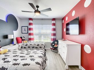 Bedroom #5 (Mickey & Minnie Theme)-2nd Floor-2 Twin Beds