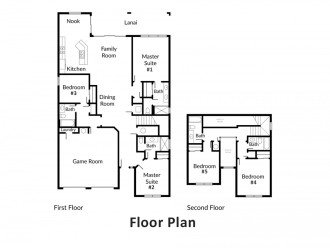 Floor Plan-Following BRs/Baths Labeled Per Plan