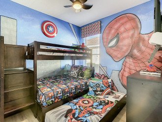 Bedroom #3 (Avenger Theme)-1st Floor-Bunk Beds With Trundle