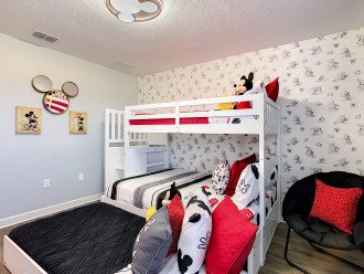 Bedroom 7 - "Mickey's Room" - Bunk Bed With Double, Twin And Trundle - 2nd Floor