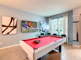 Adult Area With Pool Table And 75" TV