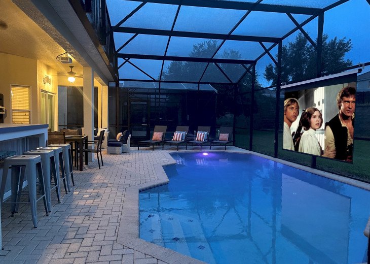 Welcome To Tortuga Isle! Poolside Movie Theater With 125" Screen And Surround Sound