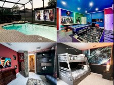 Incredible Poolside Theater-Private Saltwater Pool/Spa-Game Room-Themed Bedrooms