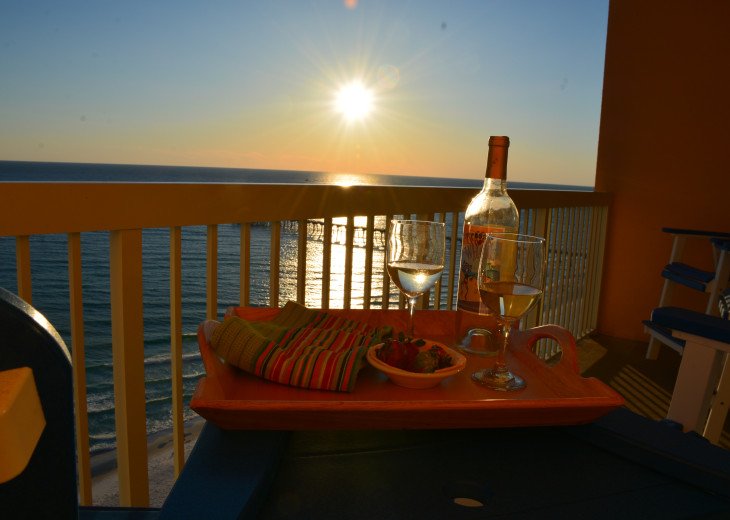 Enjoy the sunset from your private balcony!