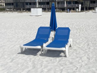 Enjoy the beach on included beach chair service.