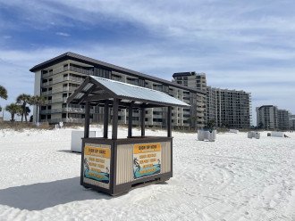 This is where you inquire about the 2 beach chairs and umbrella that are included with your stay March thru October