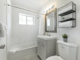 Second Bathroom with shower/tub and lots of natural light