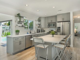 Fully equipped contemporary kitchen with lots of countertop space