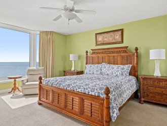Master bedroom featuring a King bed & bay window with a million dollar view!