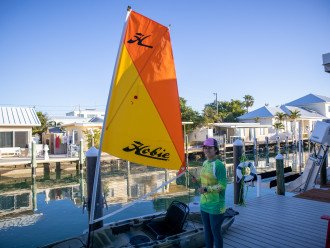 Part of our premium services. The Hobie Outback has a sail kit and pedals.