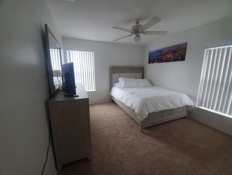4th bedroom- queen bed, large closet and Samsung TV