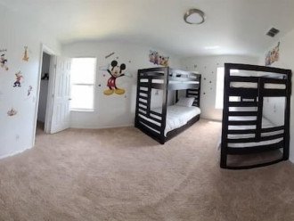 2nd bedroom-2 bunk beds with trundle bed and large closet