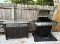 Outdoor grill and prep station with storage