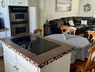 island stove top and microwave/oven combination