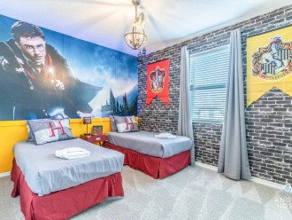 Bedroom 9 is Harry Potter themed! Are you a Gryffindor or Hufflepuff? Either way, enjoy!