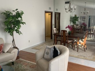 Living room and dining room